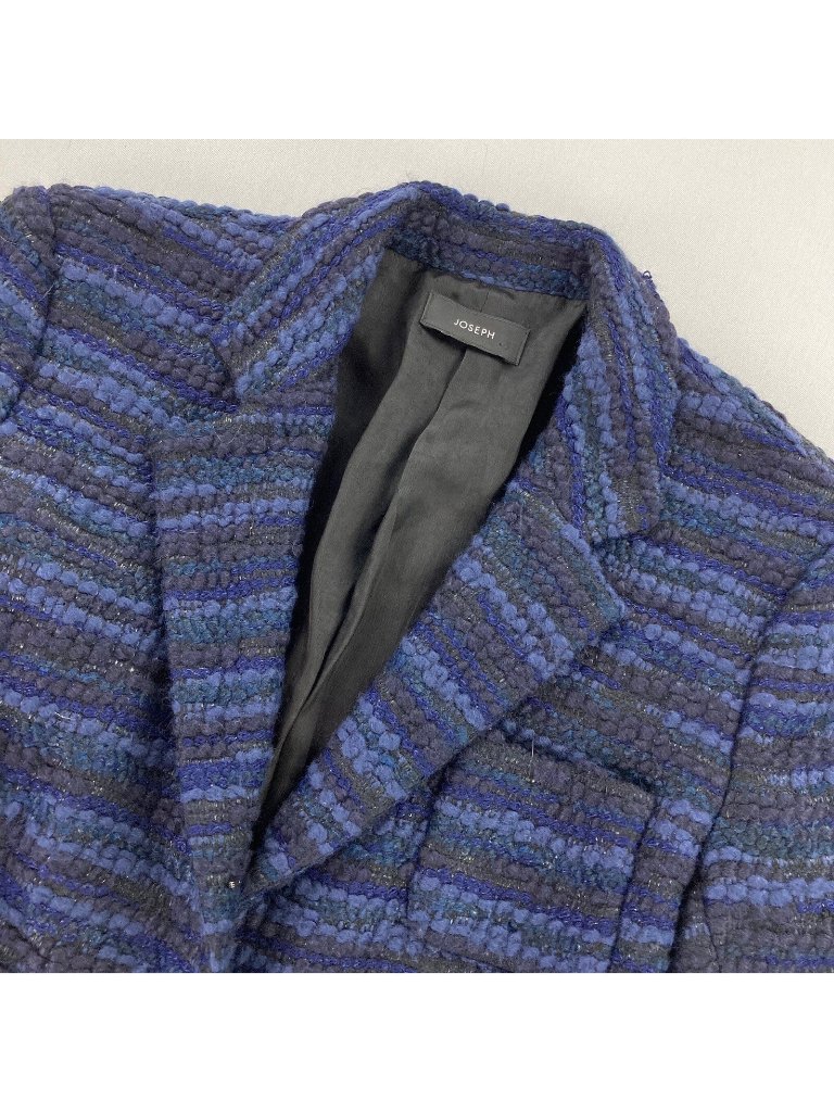 Joseph Women’s Brook Boucle Tweed Blazer Jacket Blue Size 42